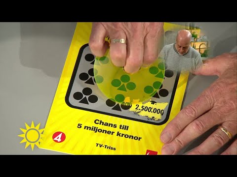 Bilälskaren Jan-Erik Landin från Åmål skrapar Triss - Nyhetsmorgon (TV4)