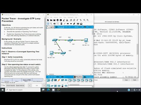 5.1.9 Packet Tracer - Investigate STP Loop Prevention