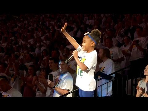7yr old THRILLED to Sing for NBA 2019 Playoff Game...Jazz vs. Rockets!!!!