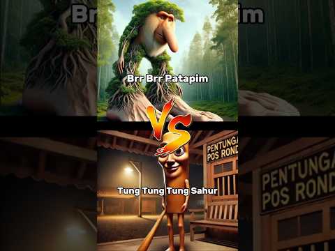 Brr Brr Patapim VS Tung Tung Tung Sahur Itanlian Strong Characters . #character #fight #aniamls