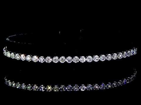 18K WHITE GOLD 5.00CT TDW DIAMOND TENNIS BRACELET. Ref. 124-1225