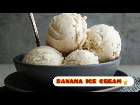 Banana ice Cream 😋 very easy ice cream ( Banana _ milk powder_boost _ & sugar 👍🏻😋