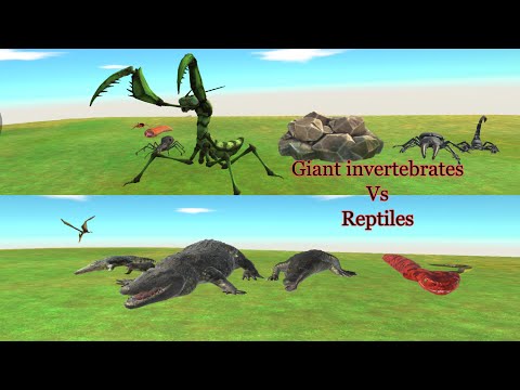 🦂GIANT INVERTEBRATES vs REPTILES 🐊 - Animal Revolt Battle Simulator 📱