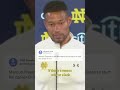 Reporter asks Marcus Freeman if his inexperience is reason Notre Dame lost to Marshall ? #shorts