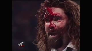 WWF Raw - Triple H vs Mankind bloody brawl