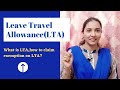 Leave Travel Allowance (LTA) | How to Claim LTA Exemption | Rules & Important Points to be remember