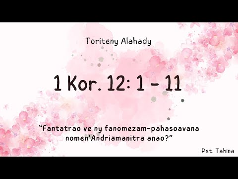 Marka 16: 15 - Toriteny Alahady (1 Kor. 12: 1 - 11)
