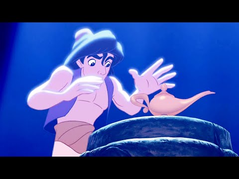 Aladdin (1992) | "Aladdin Obtains the Lamp" Clip [HD]