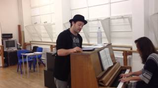 Simon Bailey in rehearsal for My Lifelong Love - An Evening with Georgia Stitt and Friends