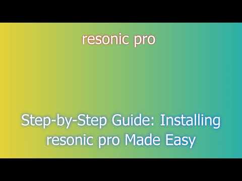 Activated resonic pro Installation: License Activation Process