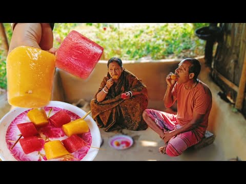 আলাদা কোন উপকরণ ছাড়া টাটকা ফল দিয়ে আইসক্রিম🍦তৈরি করলাম।। ice cream recipe
