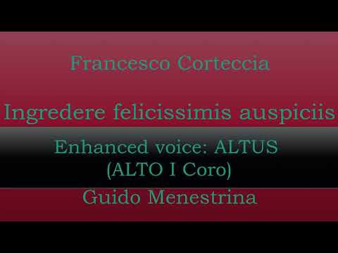 Francesco Corteccia - Ingredere ALTO I enhanced