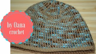Tunisian crochet hat in the round-by Oana