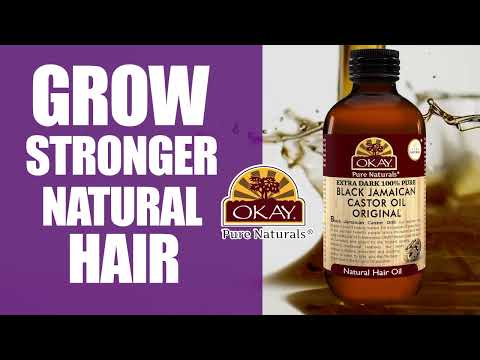 OKAY Black Jamaican Castor Oil EXTRA DARK For Natural Thick Hair Growth of, Head, Eyebrows & lashes