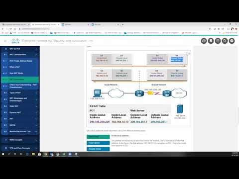 CCNAv7 ENSA Module 6 NAT for IPv4 lecture