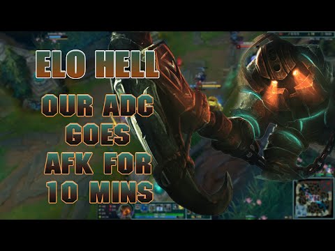 ELO HELL!!! OUR ADC GOES AFK MID MATCH!!!! NAUTILUS SUPPORT!!!!