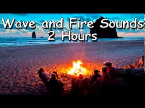 SOUND TO HELP SLEEP - ocean and fire sound 2 hour of sea sounds relax meditation zen music