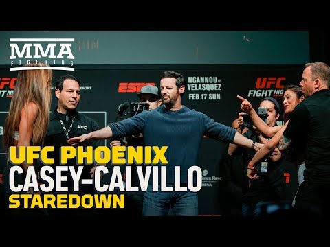 UFC Phoenix Weigh-Ins: Cortney Casey vs. Cynthia Calvillo Staredown - MMA Fighting