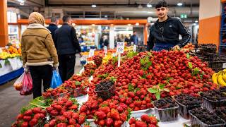 Istanbul Turkey 2026 4K Market Tour | Pazarturk Weekly Bazaar –Fruit, 