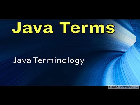 03 - Java Terminology - Learn Java Terms & Definitions