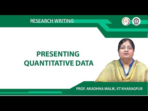 Presenting quantitative data