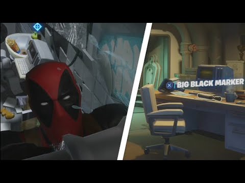 FIND DEADPOOLS BIG BLACK MARKER (Fortnite deadpool challenges)