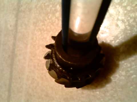 Cast iron distributor gear on 5.0 roller camshaft.