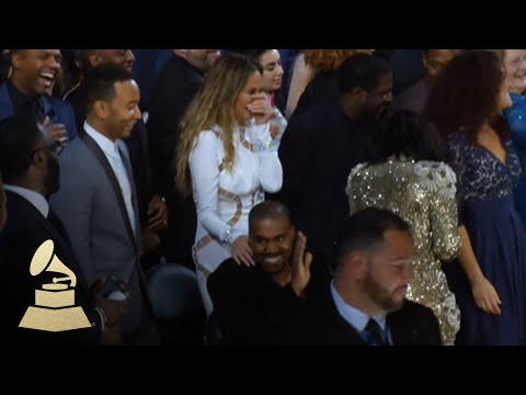 Kanye West "crashing" Beck's Album Of The Year Acceptance Speech | GRAMMYs