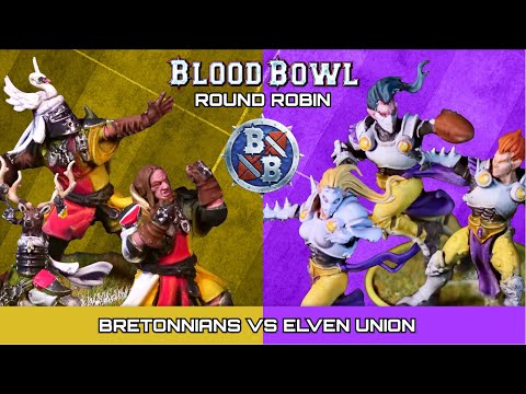 Bretonnians vs Elven Union | Blood Bowl Battle Report #games #bloodbowl