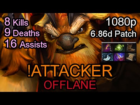Attacker Earthshaker 6.86 patch | Offlane | Ranked Full Game