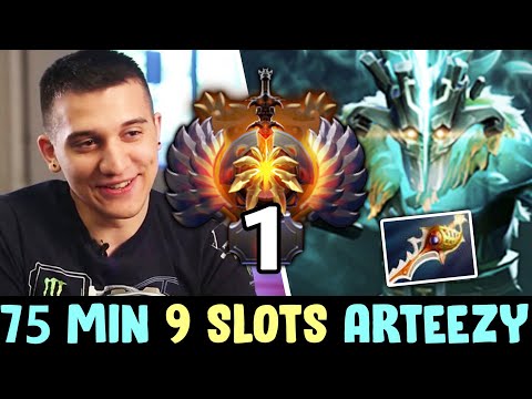 Arteezy 75 min 9 SLOTS Rapier Juggernaut — EPIC TOP-1 Rank game