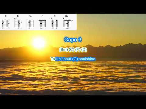 Soulshine by The Allman Brothers play along with scrolling guitar chords and lyrics