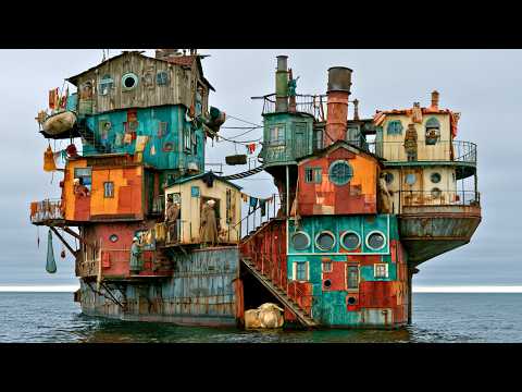 The Floating Town (Part 1) | Rust Don't Mean Ruined - Surreal AI Music Video (4K)