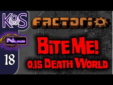 Factorio 0.15 Bite Me! Ep 18: The Religion of Factorio & Climate Change - Death World MP Gameplay