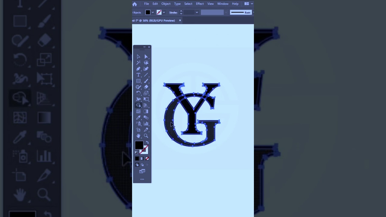 G+Y Modern letter logo design in adobe illustrator #logo #graphicdesign #shorts