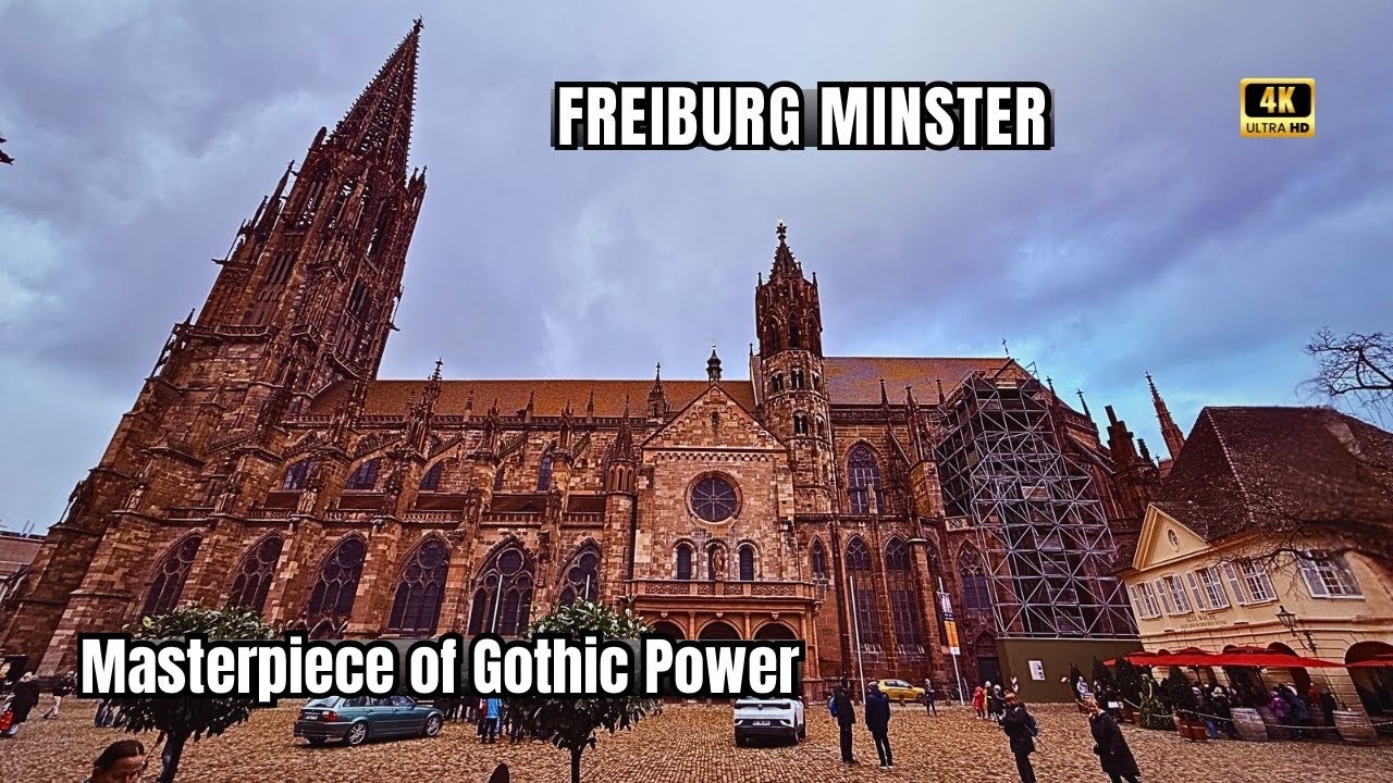 Immersive street-level walking tour through Freiburg Munster, France, showcasing authentic urban landscapes, local architecture, and the vibrant atmosphere of the city's neighborhoods