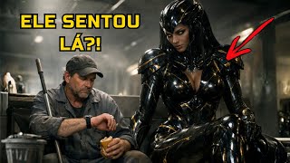 Ninguém Ousava Sentar ao Lado da Imperatriz Alien Gigante — Até o Zelador Humano Ignorar o Aviso