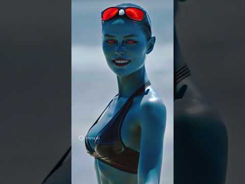 Una mujer Chiss disfrutando el sol en la playa