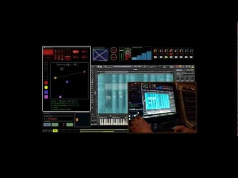 Sensomusic Usine workspace to control Izotope spectral synthesizer Iris
