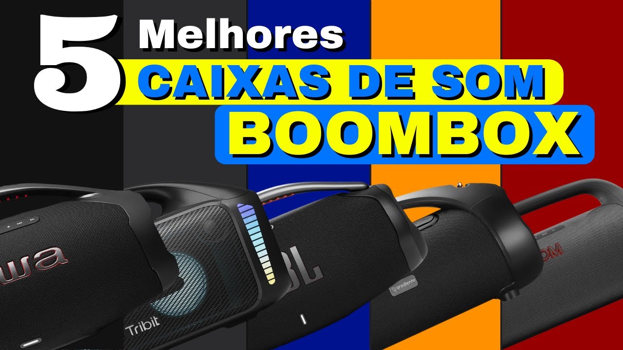 TOP 5 Melhor CAIXA DE SOM BOOMBOX em 2024 | Melhores Caixas de Som Boombox Custo-Benefício