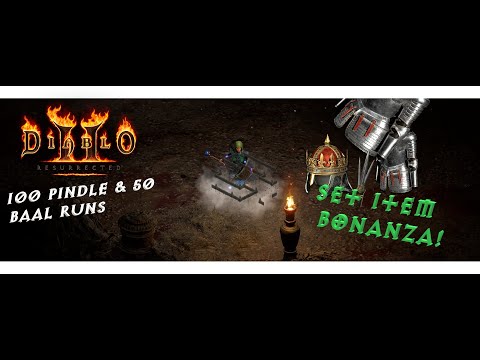 Diablo 2 Resurrected: 100 Pindle & 50 Baal runs, how many set items do i get?