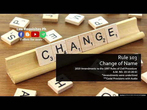 Rule 103 of the 2019 Revised Civil Procedure, Rules of Court,(A.M. NO. 19-10-20-SC) |Codal and Audio