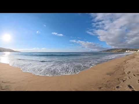 Playa Grande de Papudo en 360° 🌊 | Sonido real de las olas | Chile