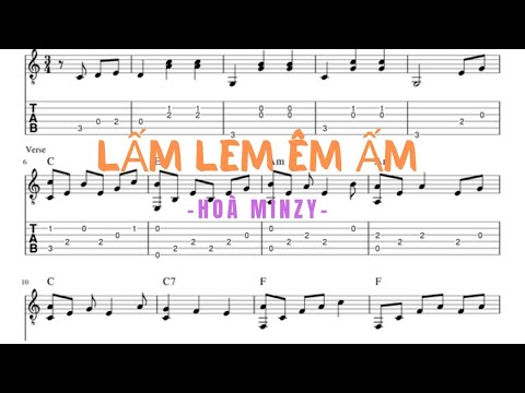 LẤM LEM ÊM ẤM-MAI MÁ VỀ-HOÀ MINZY| TAB GUITAR SOLO