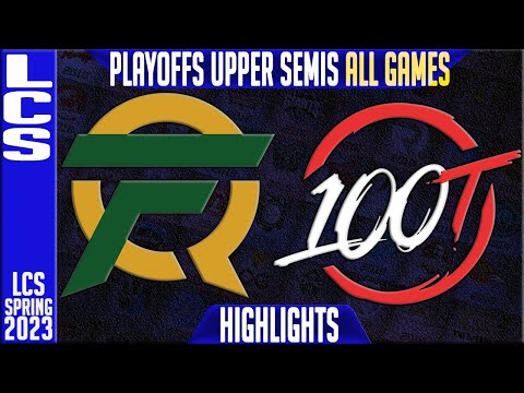FLY vs 100 Highlights ALL GAMES | LCS Spring 2023 Playoffs Upper Semifinal | FlyQuest vs 100 Thieves
