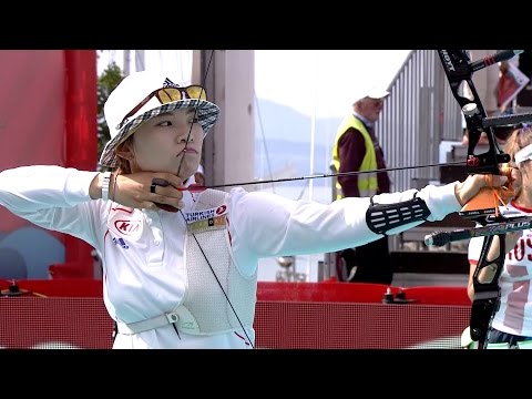 Tatiana Segina v Jung Dasomi — recurve women quarterfinal | Lausanne 2014 Archery World Cup