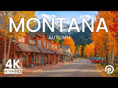Autumn in Montana 4K - Exploring Scenic Towns, Majestic Mountain Views - 4K Video Ultra HD