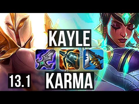 KAYLE vs KARMA (TOP) | 300+ games, Dominating | EUW Grandmaster | 13.1