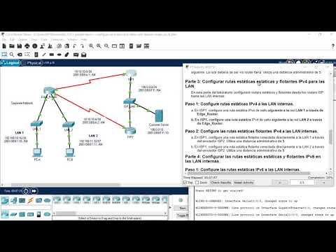 15.6.1 Packet Tracer - Configure IPv4 and IPv6 static and default routes