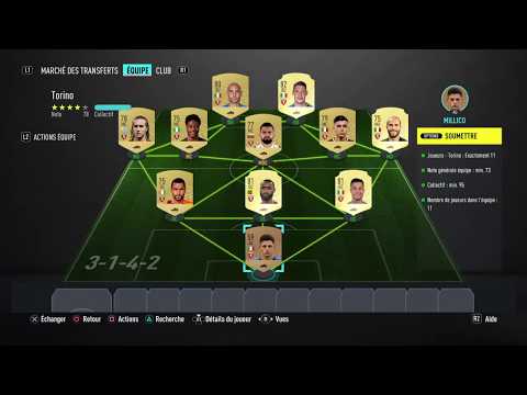 FIFA20 SBC / DCE LIGUE SERIE A TIM - TORINO - SOLUTIONS PAS CHER